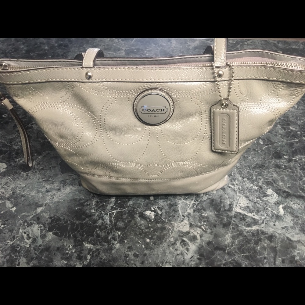 Coach Signature Leather Tote